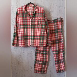 Jammies Families Plaid Button Up Pajamas Women's Size XL
